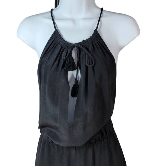 Gwen Stefani L.A.M.B. Silk Cocktail Dress Black Size 2 Sleeveless Pockets NWT - Picture 2 of 8
